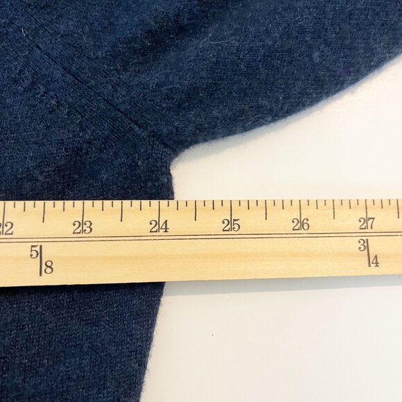 Monte Rosse Navy Blue Italian Cashmere Quarter Zip Sweater - Men's Size XL - Picture 7 of 8